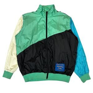Phenomenon Windbreaker Jacket Full Zip Color Panel Men's Large Made in Japan